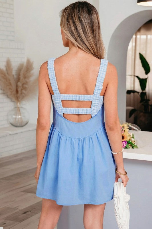 Two Piece Gingham Dress