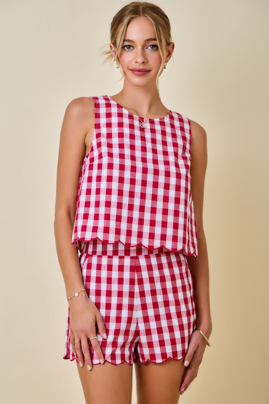 The Gingham Game Day Short
