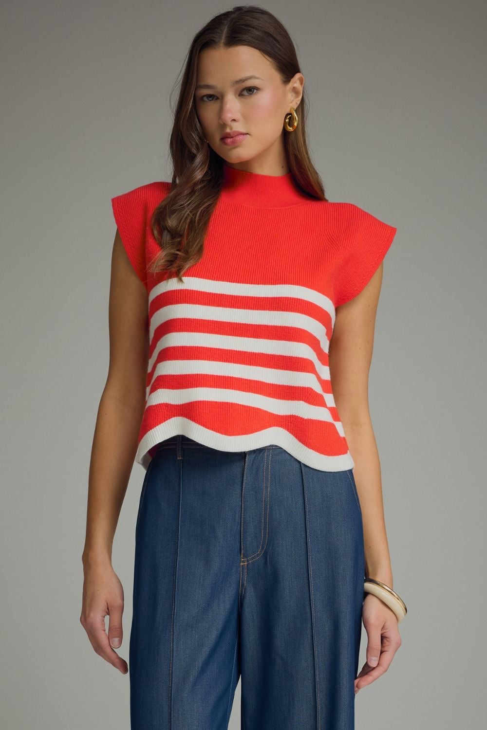 The Mock Neck Sweater Knit Top