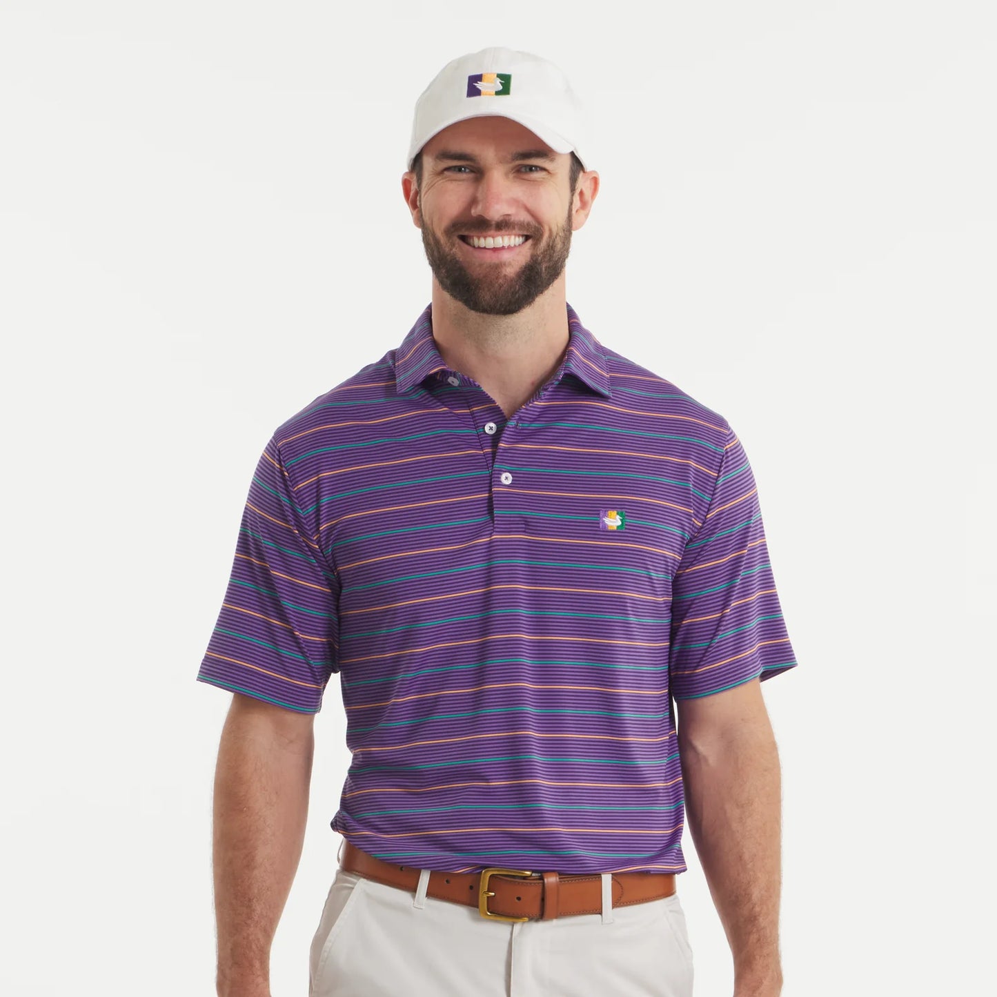 Freret Stripe Performance Polo