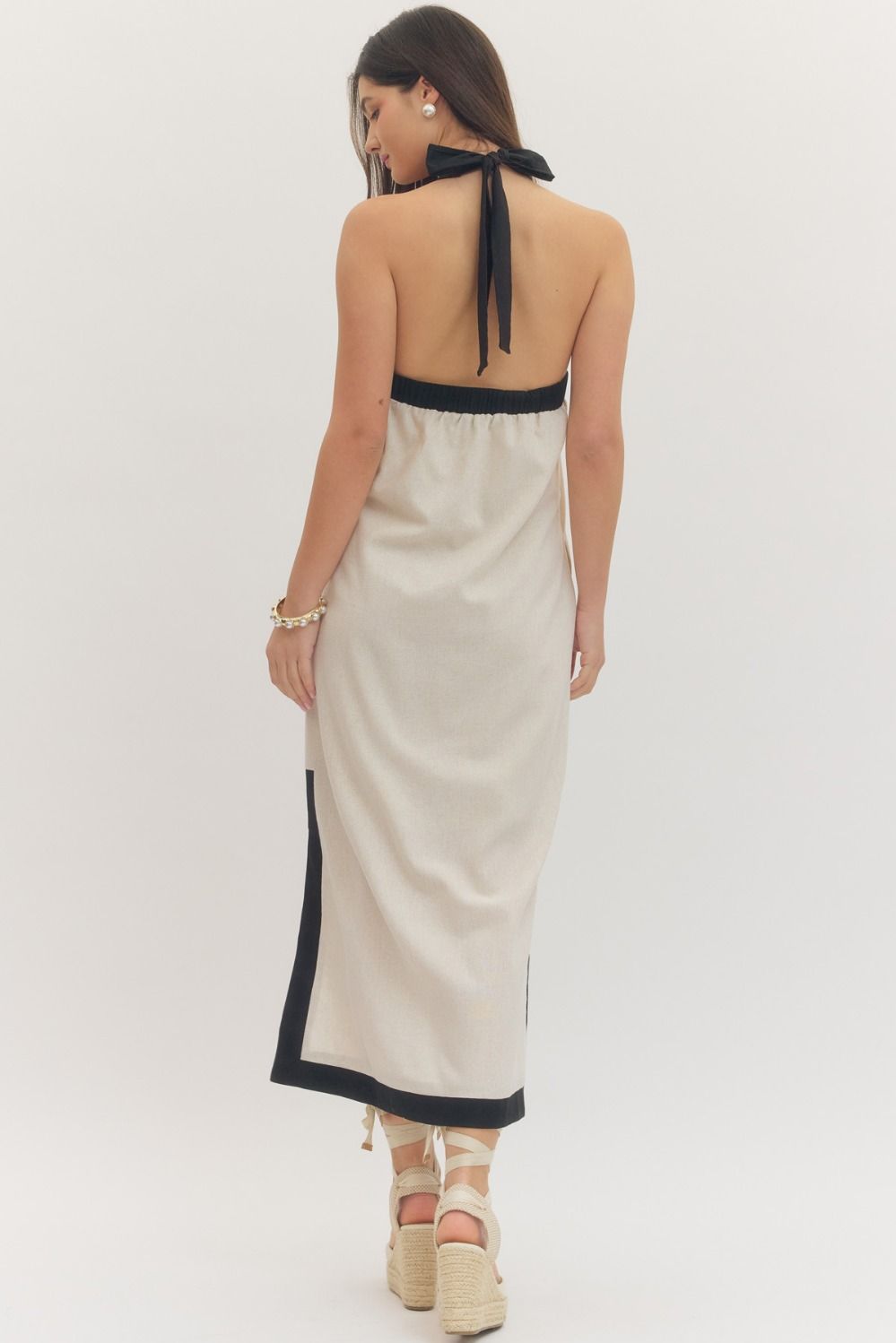 The Halter Linen Maxi