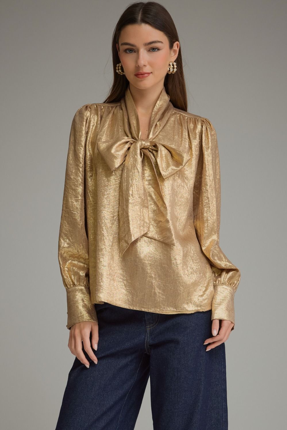 The Gold Bow Top