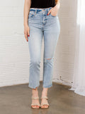 Shy Girl High Rise Crop Flare Jeans