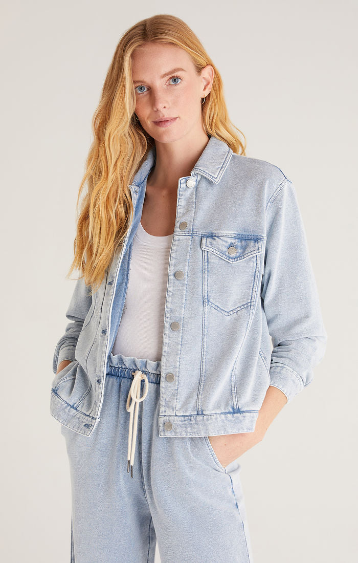 The Knit Denim Jacket – Wildflower Boutique Morgan City