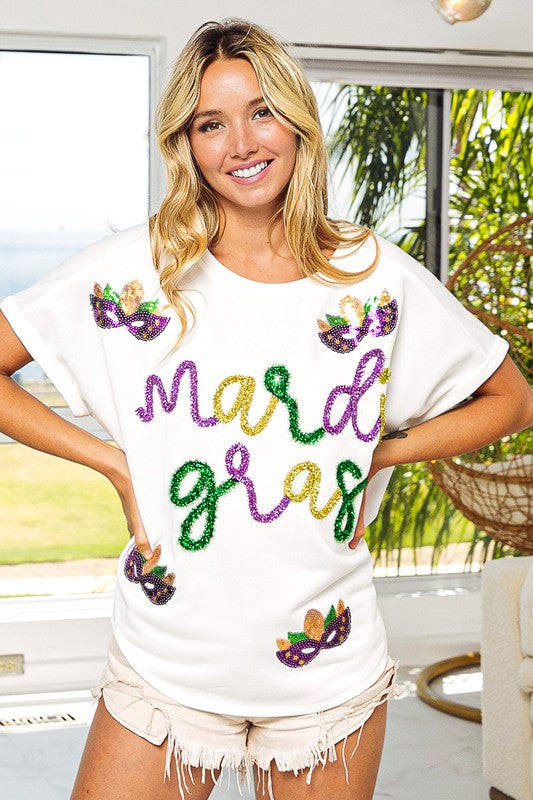 Mardi Gras Tinsel Shirt