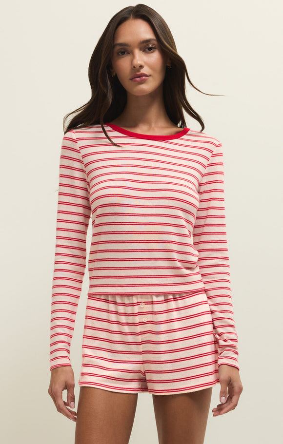 Night In Stripes LS Top