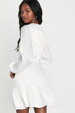 White Satin Wrap Dress