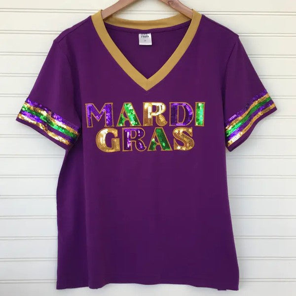 Mardi Gras Sequin Tee