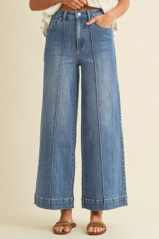 The Pin Tuck Wide Leg Jean