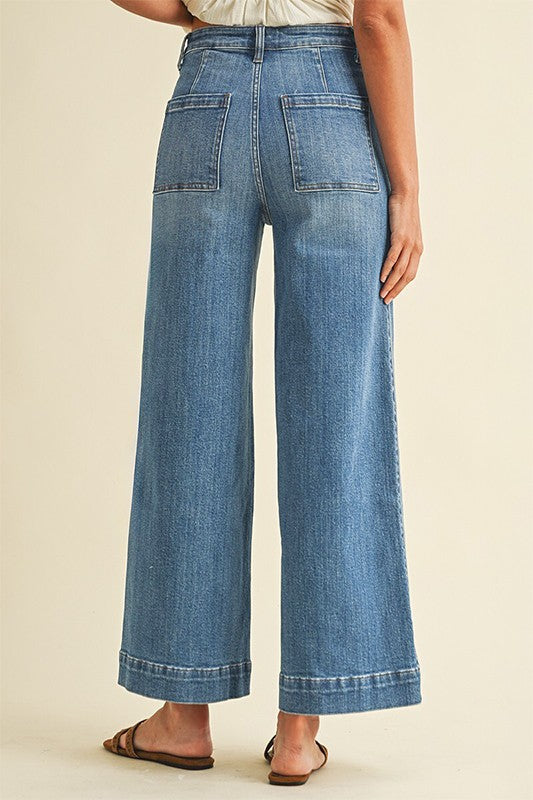 The Pin Tuck Wide Leg Jean
