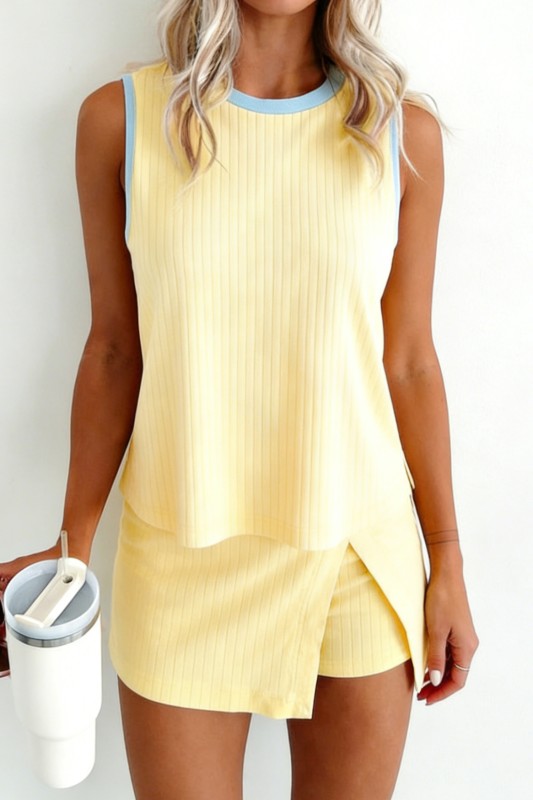 The Ribbed Skort Set