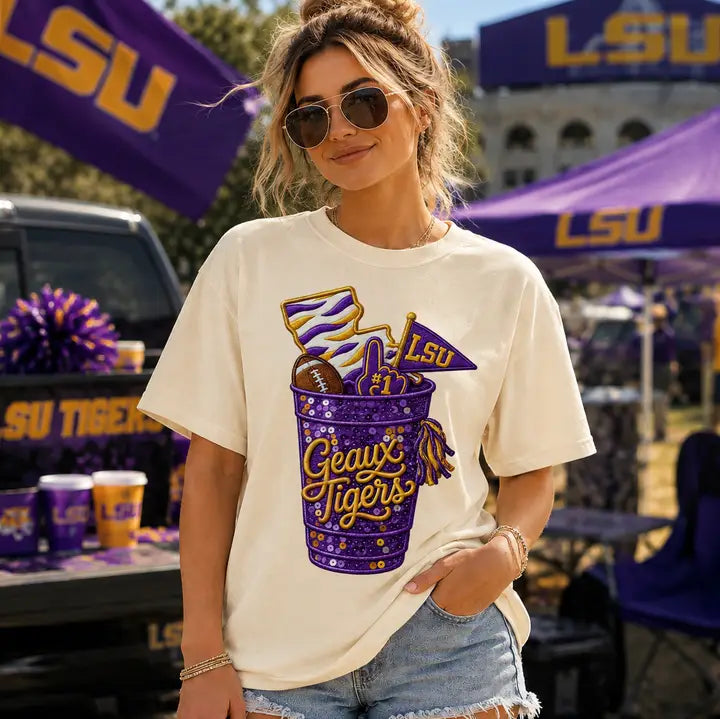 Geaux Tigers Cup Game Day Tee