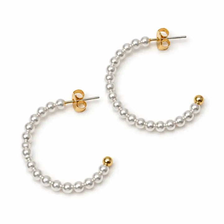 Lulu Mac Pearl Hoop Earrings