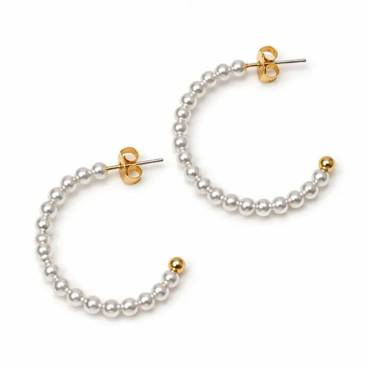 Lulu Mac Pearl Hoop Earrings