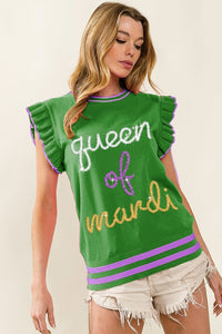 Mardi Gras Metallic Tinsel Tee