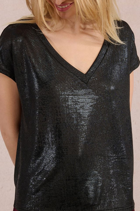 Black Shimmer Top