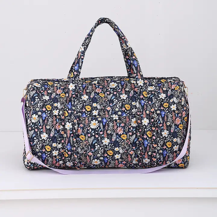 Quilted Weekender Duffle Bag