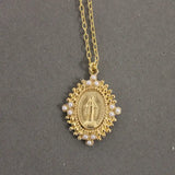 Miraculous Mary Casting Gold Necklace
