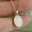 Mother of Pearl Mary Necklace