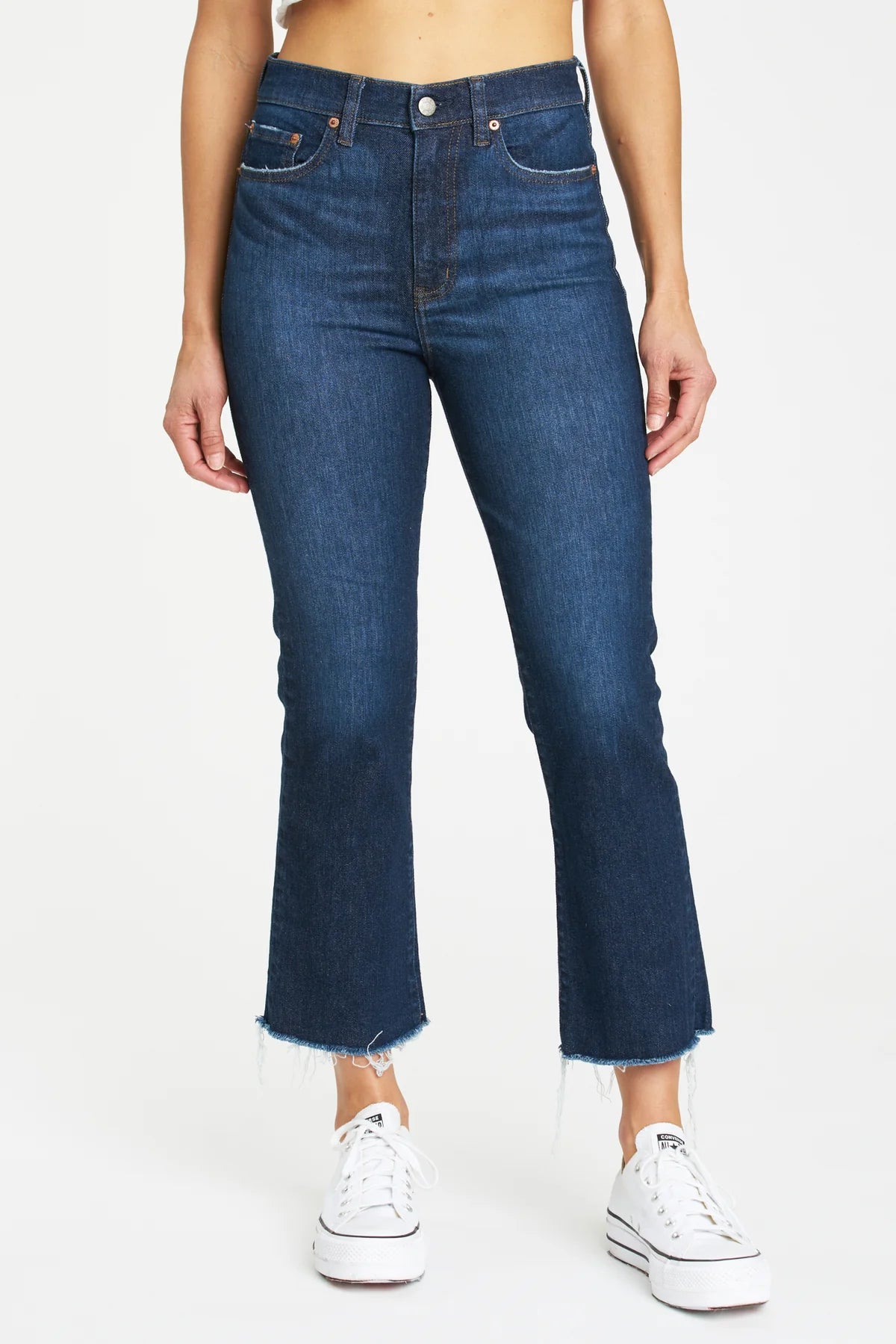 Shy Girl High Rise Crop Flare Jeans