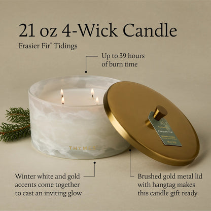 Frasier Fir Tidings 4-Wick Statement Candle