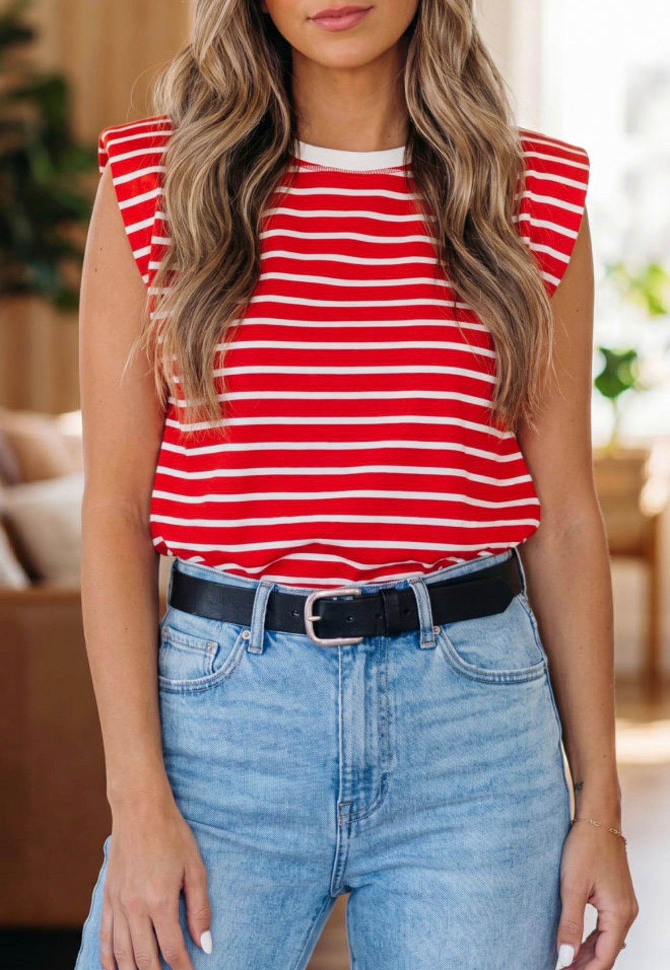 The Red Stripe Top