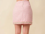 The Baby Pink Tweed Skirt