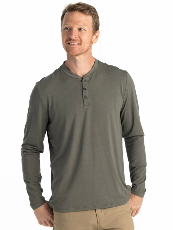 Men's Bamboo Flex Long Sleeve Henley