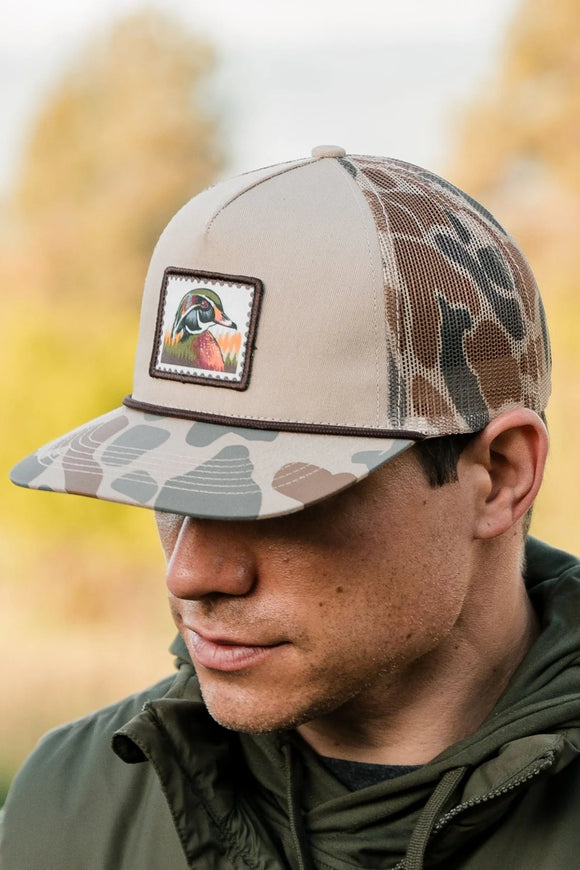 Wood Duck Stamp Camo Cap