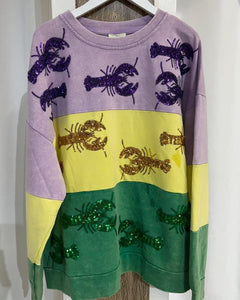 Crawfish Mardi Gras Sweatshirt