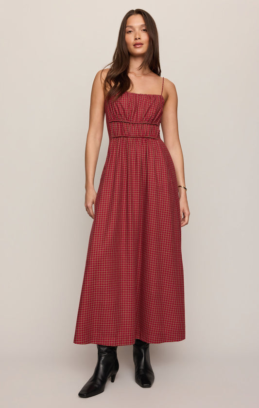 Evermore Plaid Midi Dress