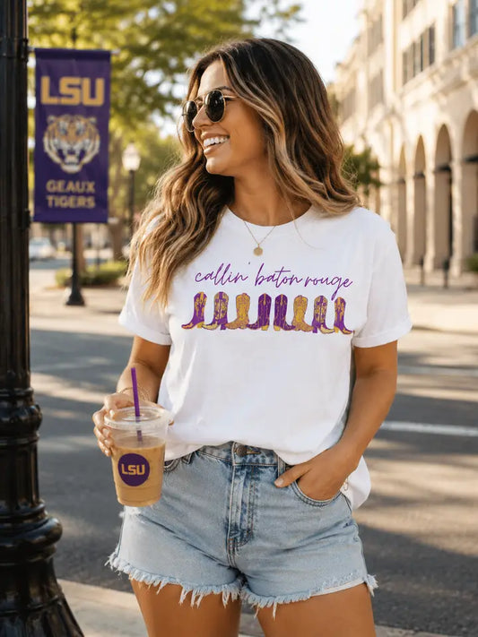 Calling Baton Rouge & Boots Tee