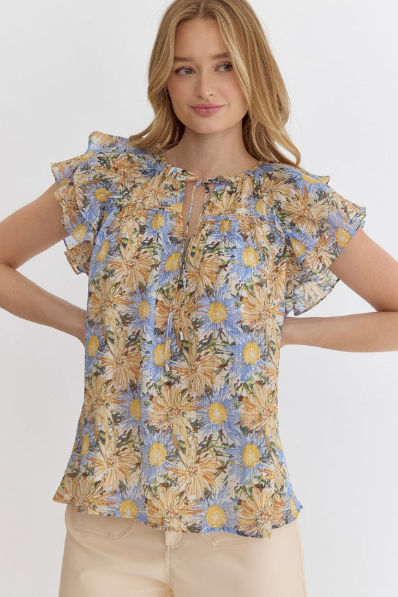 The Blue Flower Top