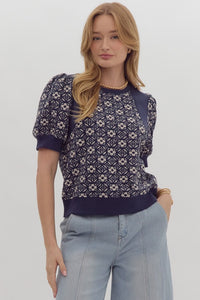 The Flower Jacquard Top