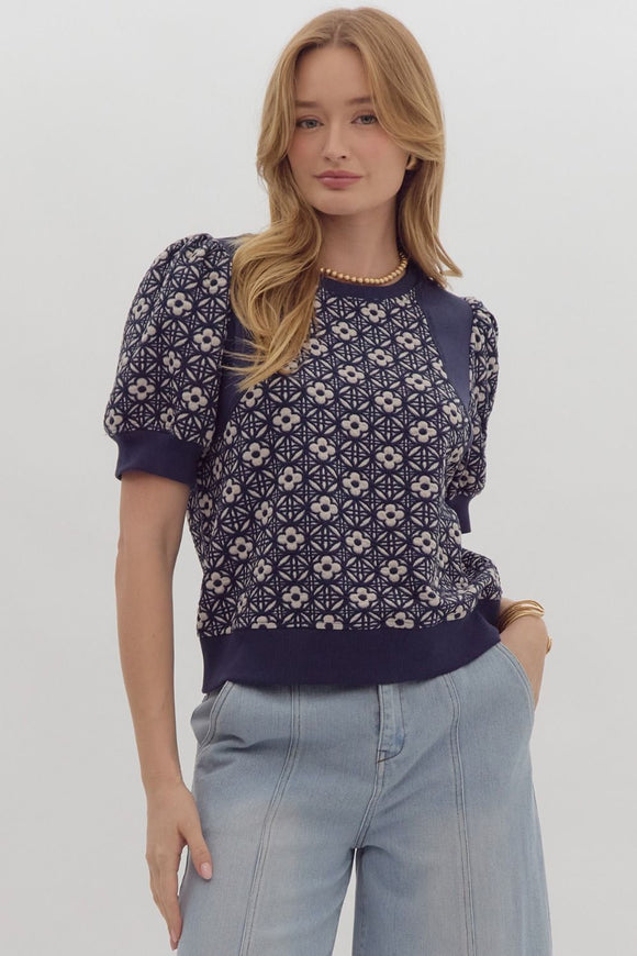 The Flower Jacquard Top