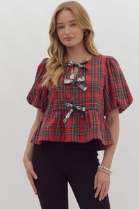 The Plaid Bubble Top