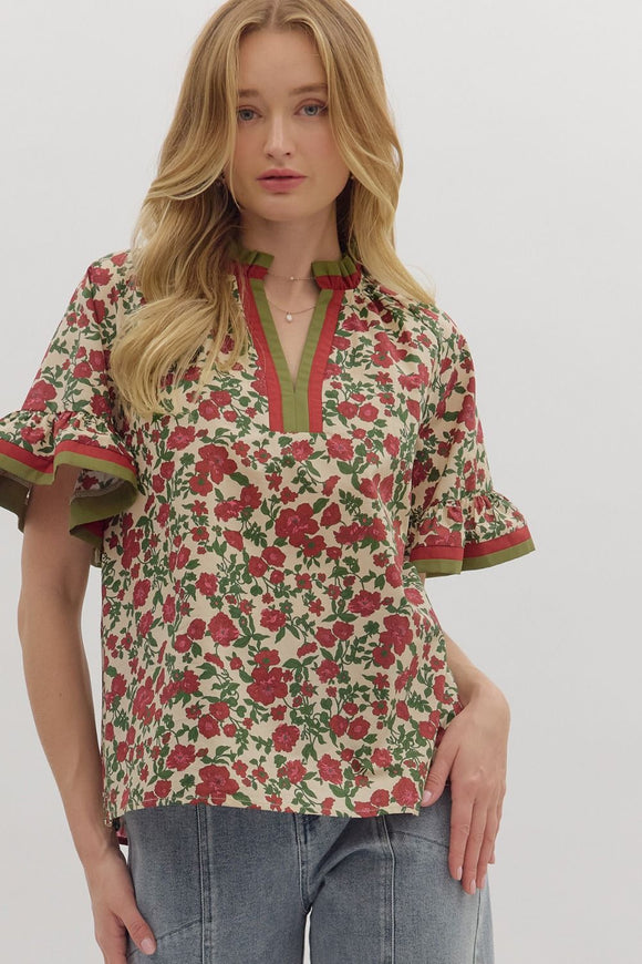 The Christmas Flower Blouse