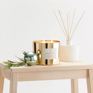 Frasier Fir 3-Wick Gold Candle