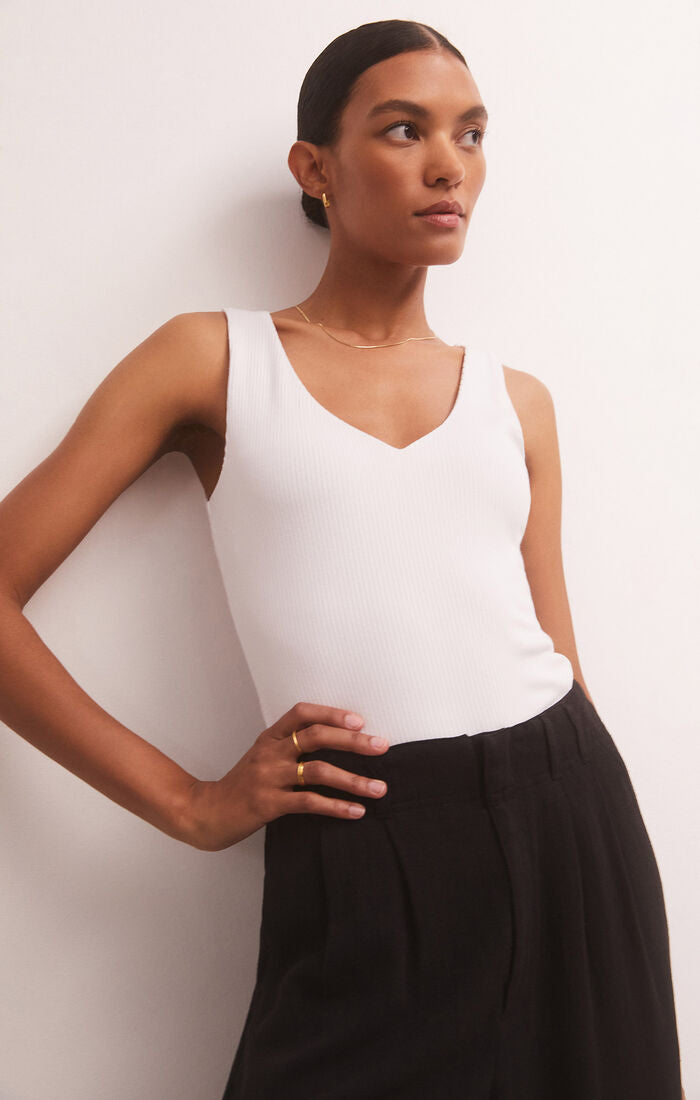 Avala V-Neck Rip Top