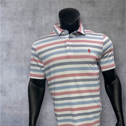 Bayou Birdie Triple Striped Polo