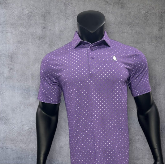Bayou Birdie Geaux Purple Polo