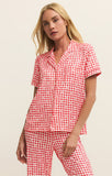 Gingham PJ Top