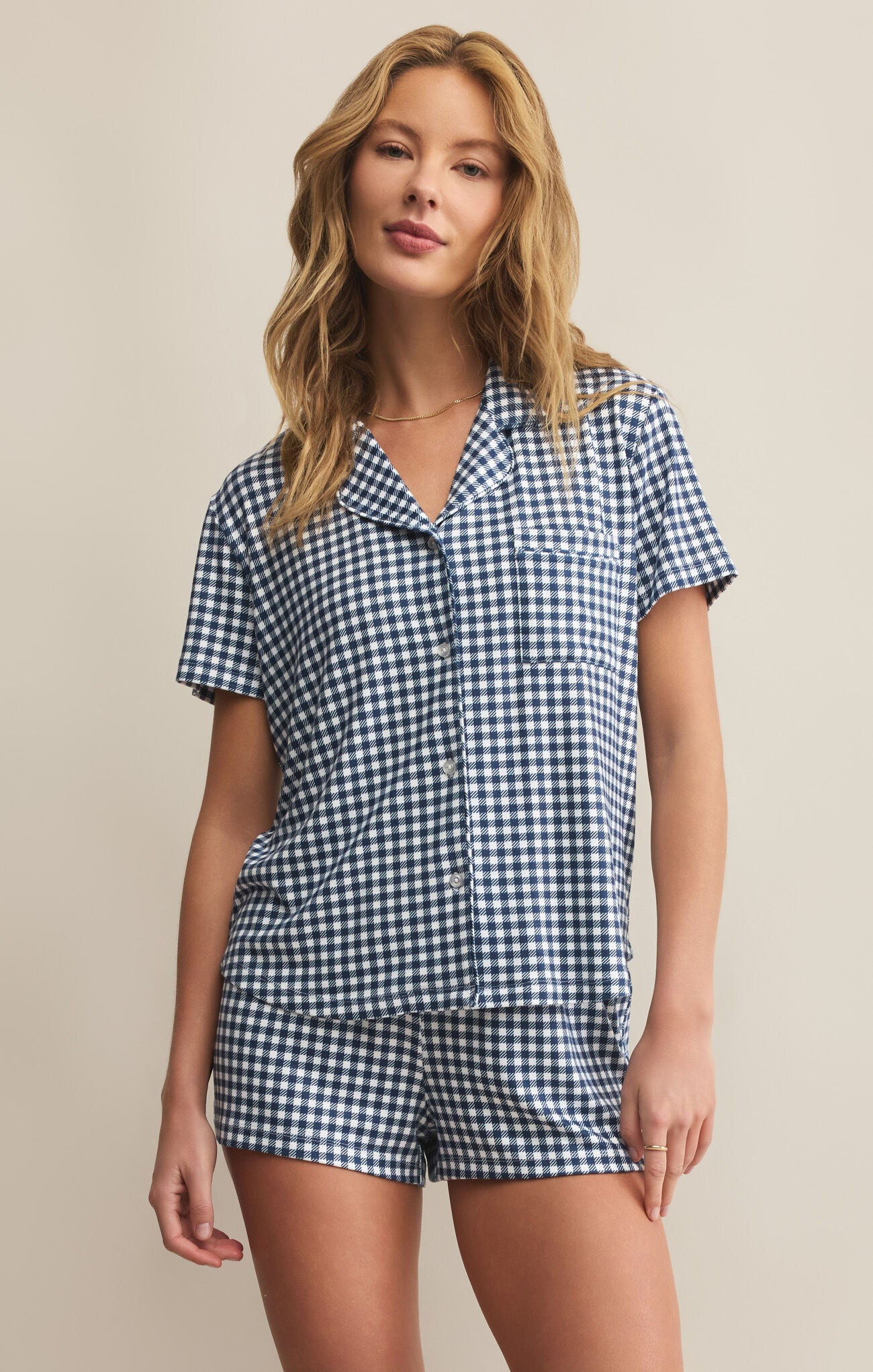 Maddie Gingham Short