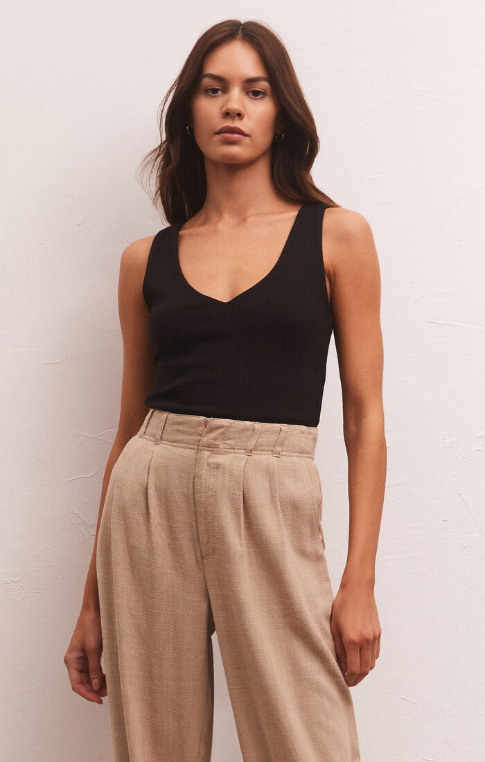 Avala V-Neck Rip Top