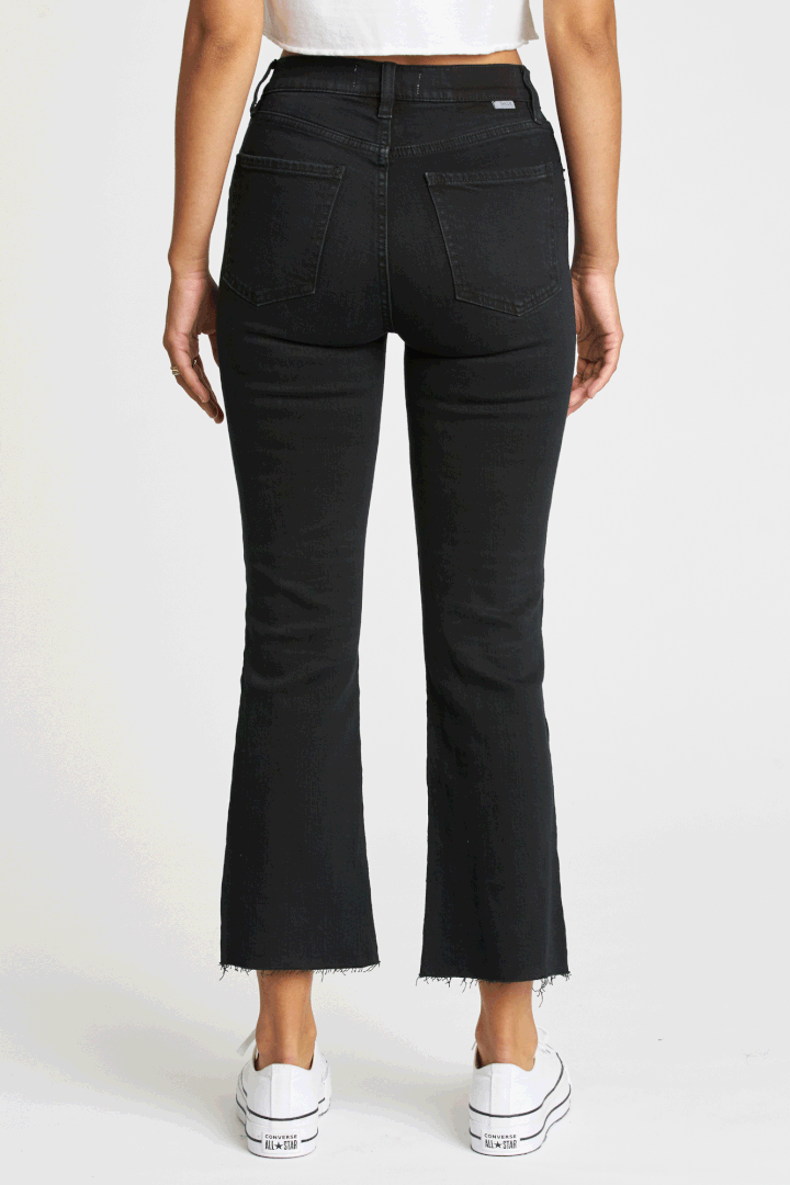 Shy Girl High Rise Crop Flare Jeans