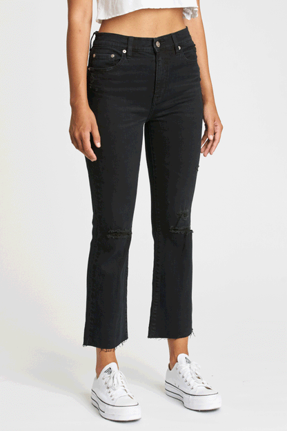 Shy Girl High Rise Crop Flare Jeans