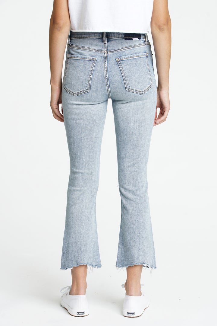 Shy Girl High Rise Crop Flare Jeans