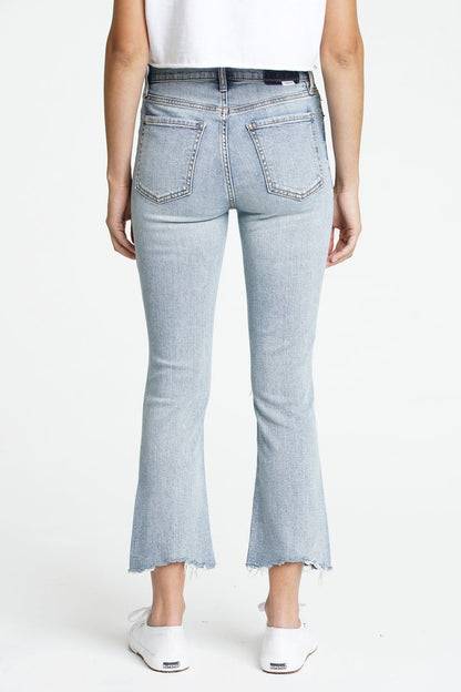 Shy Girl High Rise Crop Flare Jeans