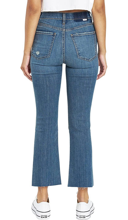 Shy Girl High Rise Crop Flare Jeans