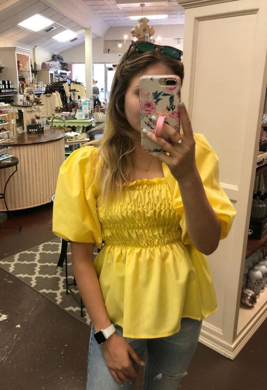 Yellow Puff Sleeve